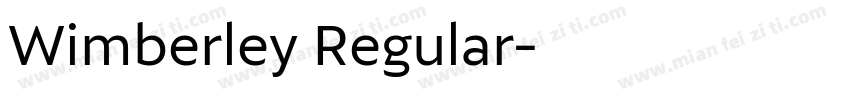 Wimberley Regular字体转换